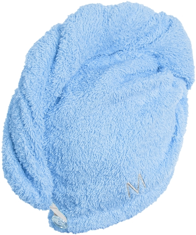 Błękitny ręcznik-turban do włosów (68 x 26 cm) - MAKEUP — Zdjęcie N3