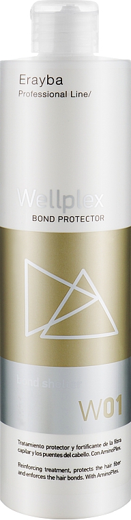 Emulsja ochronna do włosów farbowanych i rozjaśnianych - Erayba Wellplex W01 Bond Shelter — Zdjęcie N1