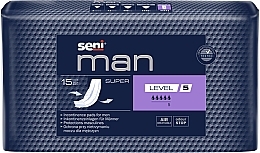 Wkładki urologiczne dla mężczyzn Seni Man Super Level 5, 15 szt. - Seni — Zdjęcie N1
