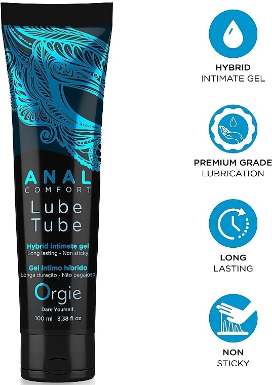 Hybrydowy wodno-silikonowy lubrykant analny - Orgie Lube Tube Anal Comfort Intimate Gel — Zdjęcie N2