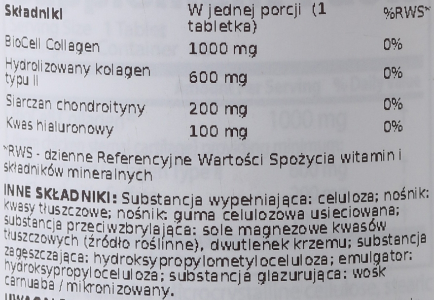 Kwas hialuronowy z siarczanem chondroityny i kolagenem na zdrowe stawy - Doctor's Best Hyaluronic Acid With Chondroitin Sulfate — Zdjęcie N3