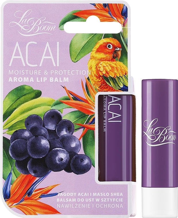 Balsam do ust - La Boom Acai Berry & Shea Butter Aroma Lip Balm — Zdjęcie N2