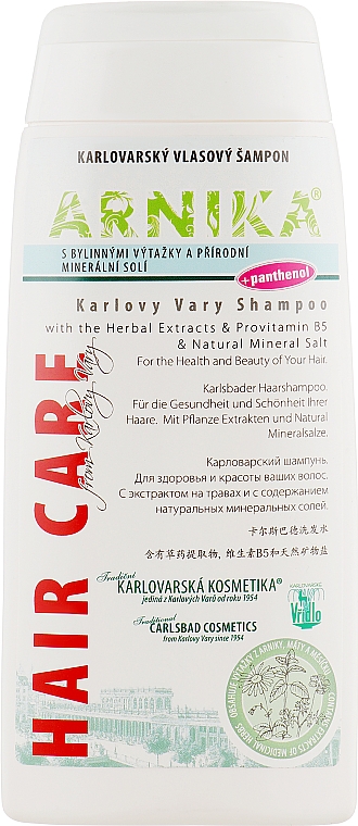 Szampon do włosów z ekstraktami ziołowymi i pantenolem - Vridlo Karlowe Wary Arnika — Zdjęcie N1