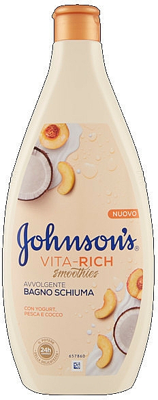 Relaksujący żel pod prysznic z ekstraktem z jogurtu, orzecha kokosowego i brzoskwini - Johnson’s Vita-rich Smoothies Indulging Body Wash