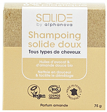 Organiczny szampon w kostce z olejkiem migdałowym - Alphanova Solide Gentle Solid Shampoo Almond Perfume Organic — Zdjęcie N1