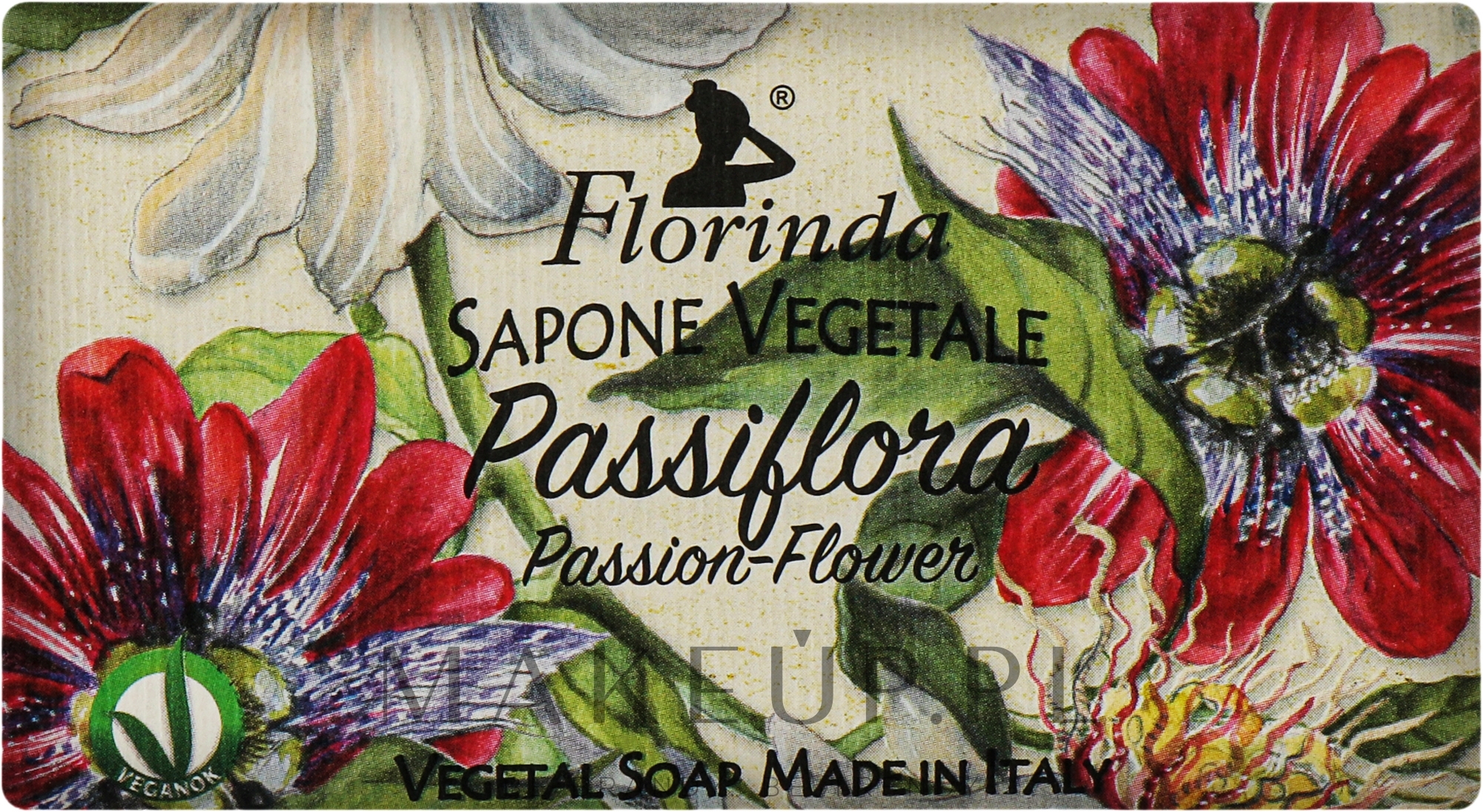 Naturalne mydło w kostce - Florinda Sapone Vegetale Passion Flower — Zdjęcie 100 g