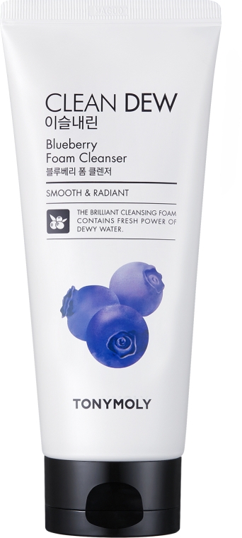 Wygładzająca pianka do mycia twarzy Borówka - Tony Moly Clean Dew Foam Cleanser Blueberry Smooth And Radiant