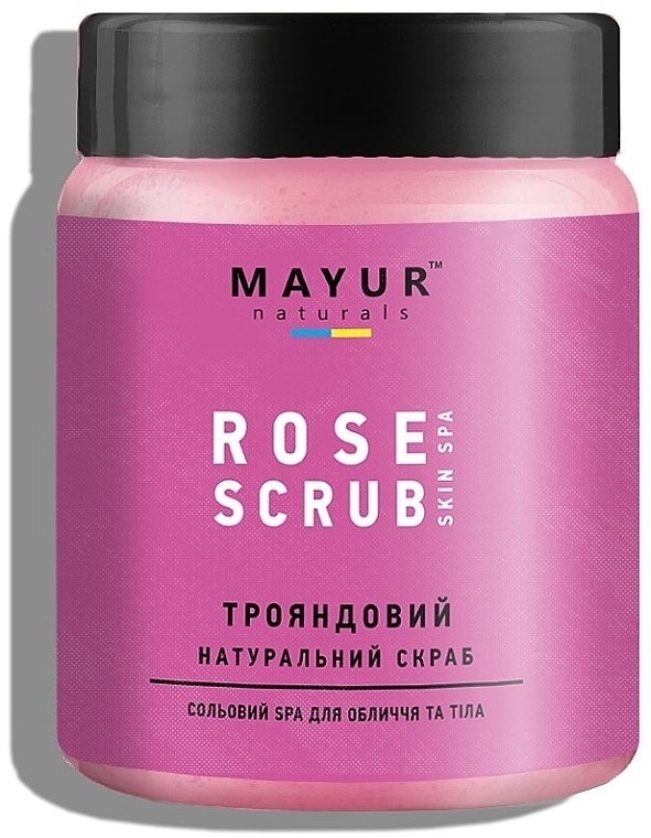 Naturalny peeling solny do twarzy i ciała Róża - Mayur