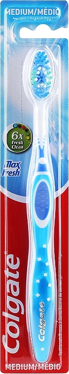 Szczoteczka do zębów, średnio-twarda, niebieska - Colgate Max Fresh Medium — Zdjęcie N3