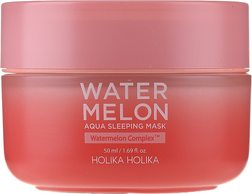 Nawilżająca maska do twarzy na noc z ekstraktem z arbuza - Holika Holika Watermelon Aqua Sleeping Mask — Zdjęcie N3