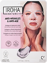 Kup Maska na tkaninie do twarzy - Iroha Nature Anti-Age Collagen 100% Cotton Face & Neck Mask