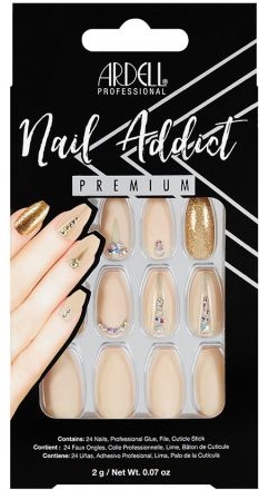 Zestaw sztucznych paznokci - Ardell Nail Addict Premium Artifical Nail Set Nude Jeweled — Zdjęcie N1