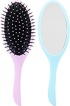Kup Szczotka do włosów z magnetycznym lusterkiem, różowo-błękitna - Twish Professional Hair Brush With Magnetic Mirror Mauve-Blue