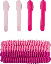 Zestaw gumek i spinek do włosów, różowy - Titania — Zdjęcie N1