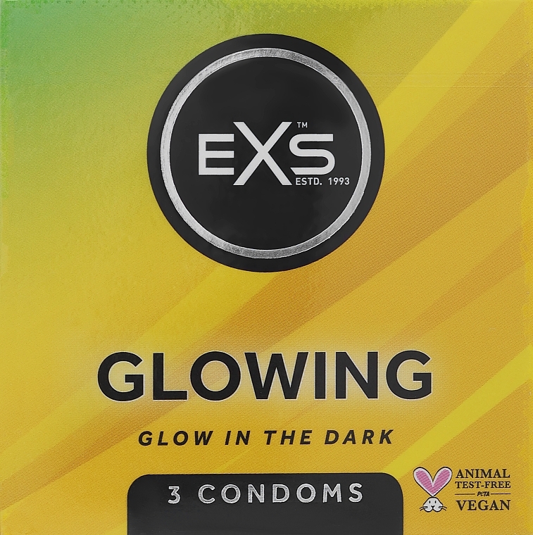 Prezerwatywy świecące w ciemności, 3 szt. - EXS Condoms Glow in Dark — Zdjęcie N1