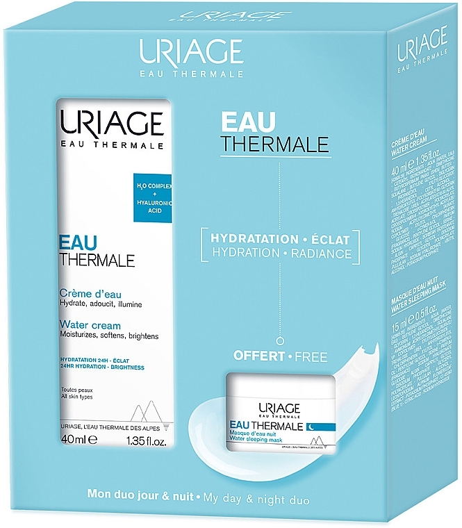 Zestaw - Uriage Eau Thermale Water Cream & Mask Gift Set (f/mask/15ml + f/cr/40ml) — Zdjęcie N1