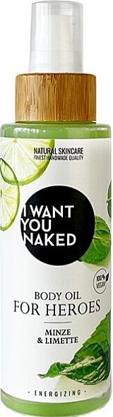 Masło do ciała Mint & Lime - I Want You Naked For Heroes Body Oil — Zdjęcie N1