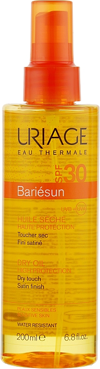 Suchy olejek do ciała z filtrem przeciwsłonecznym SPF 30+ - Uriage Bariésun Dry Oil — Zdjęcie N1