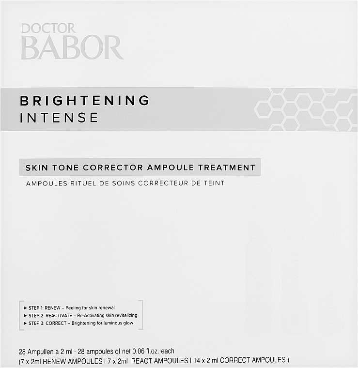 Ampułki korygujące koloryt skóry twarzy - Doctor Babor Brightening Intense Skin Tone Corrector Ampoule Treatment — Zdjęcie N1