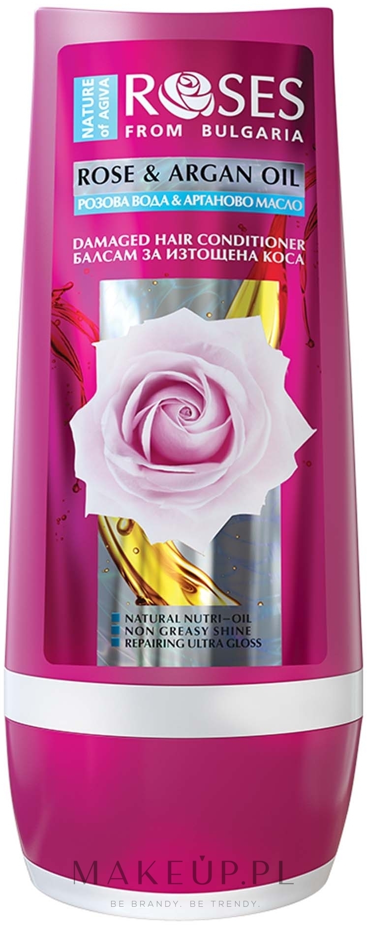 Odżywka do włosów zniszczonych Woda różana i olej arganowy - Nature of Agiva Roses Rose & Argan Oil Damaged Hair Conditioner — Zdjęcie 200 ml