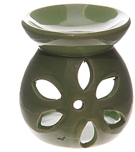 Kup Ceramiczny kominek do wosku Kwiat, zielony - Home Nature