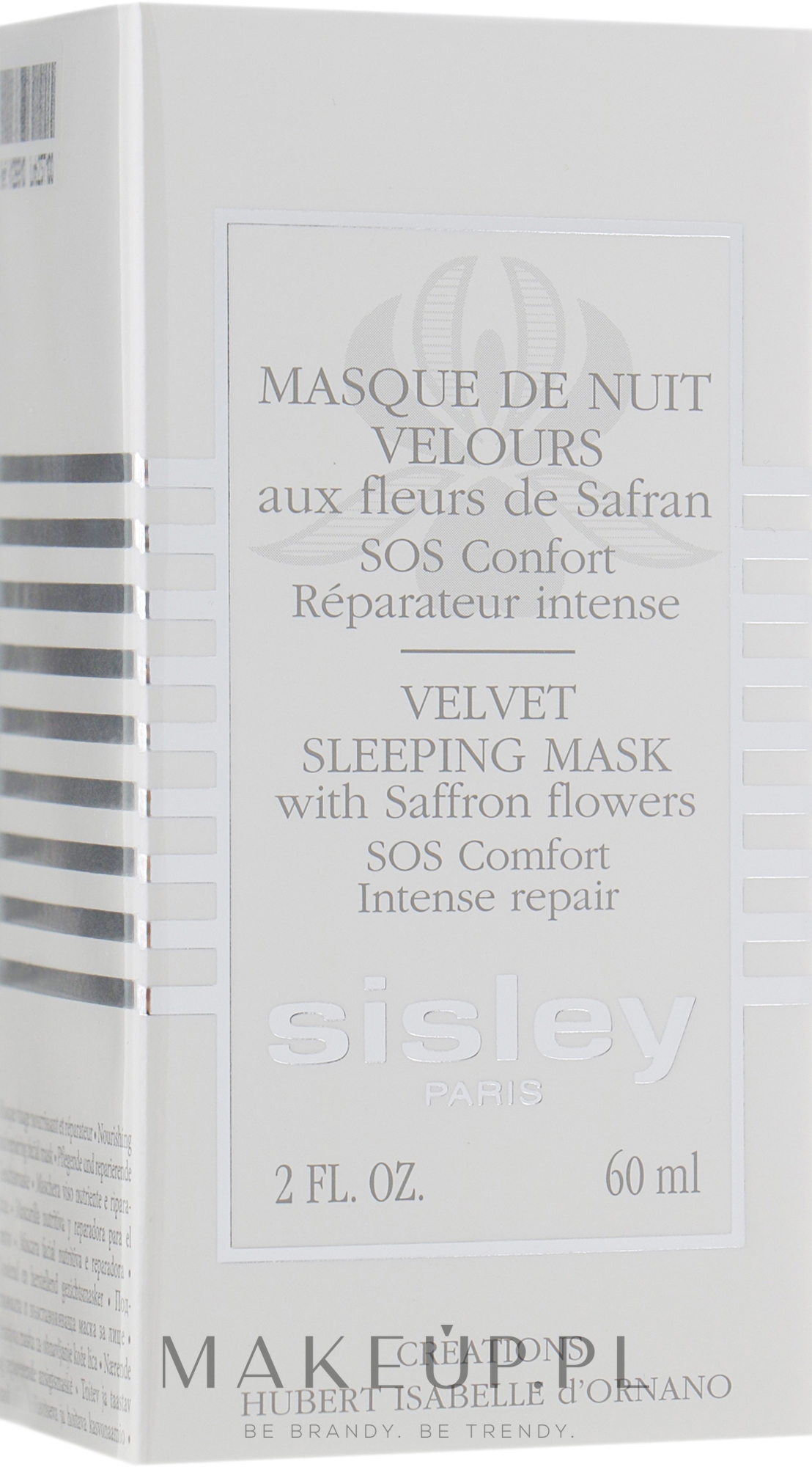 Aksamitna maska do twarzy z szafranem na noc - Sisley Velvet Sleeping Mask with Saffron Flowers — Zdjęcie 60 ml