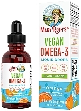 Kup PRZECENA! Krople w płynie Omega-3, o smaku pomarańczowym - MaryRuth Organics Vegan Omega-3 Liquid Drops *