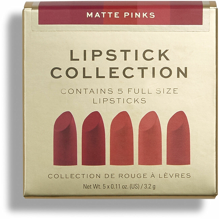 Zestaw 5 pomadek do ust - Revolution Pro Lipstick Collection Matte Pinks — Zdjęcie N4