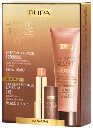 Zestaw - Pupa Extreme Bronze Kit (found/50ml + lip/balm/4ml) — Zdjęcie N1