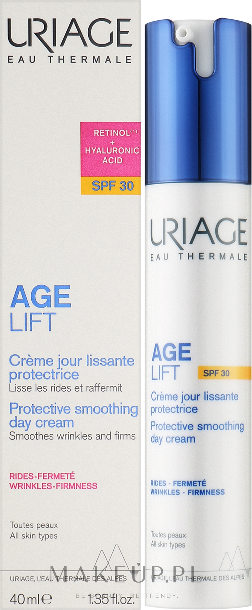 Ochronny, wygładzający krem na dzień - Uriage Age Lift Protective Smoothing Day Cream SPF30 — Zdjęcie 40 ml