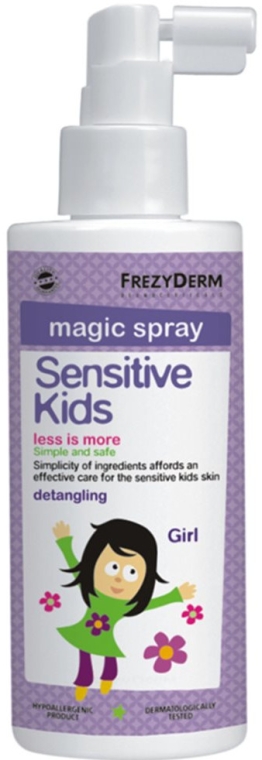 Spray dla dzieci ułatwiający rozczesywanie włosów - Frezyderm Sensitive Kids Magic Spray for Girls — Zdjęcie N1