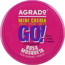 Kup Krem nawilżający do twarzy, dłoni i ciała z płatkami dzikiej róży - Agrado Mini Cream Go!