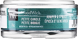 Świeca zapachowa w szkle - WoodWick Petite Candle Juniper & Spruce — Zdjęcie N1