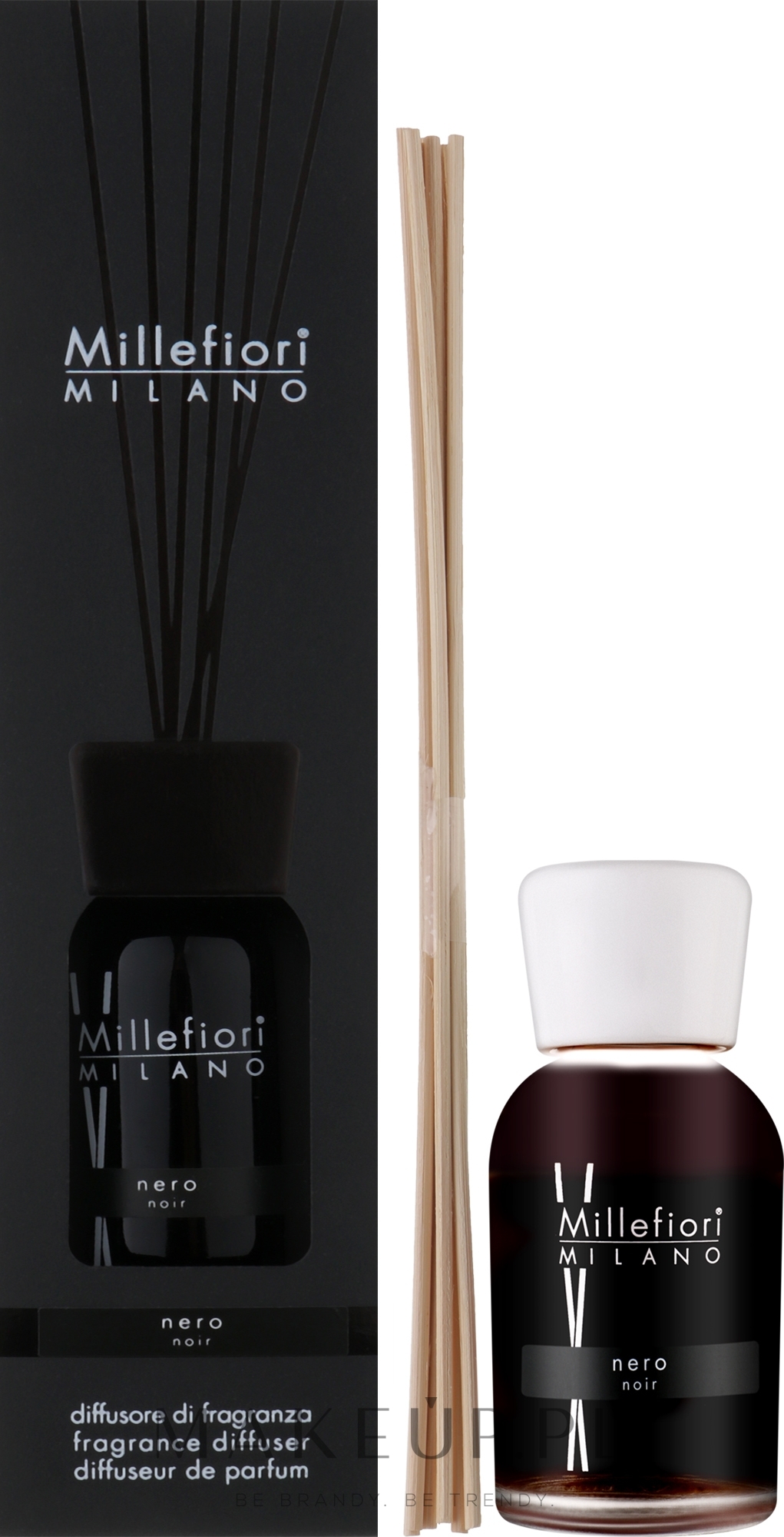 Dyfuzor zapachowy Czarny - Millefiori Milano Natural Diffuser Nero — Zdjęcie 100 ml