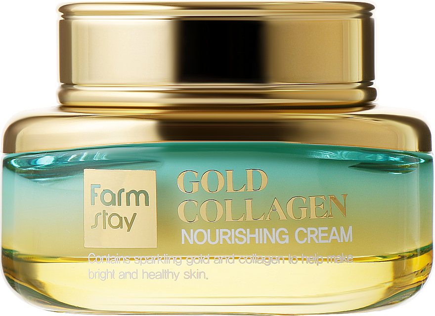 Odżywczy krem do twarzy z kolagenem i złotem - FarmStay Gold Collagen Nourishing Cream — Zdjęcie N1