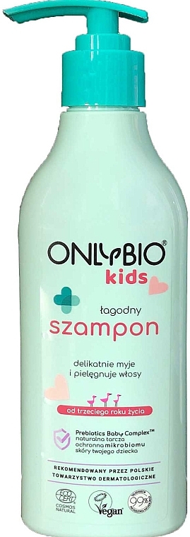 Łagodny szampon dla dzieci do włosów, od 3 lat - Only Bio Kids Mild Shampoo — Zdjęcie N1