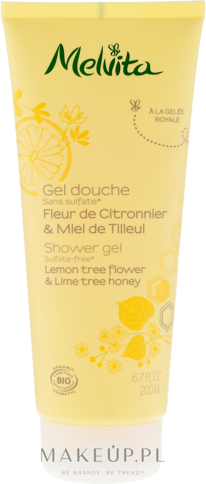 Organiczny żel pod prysznic Cytryna i miód limonkowy - Melvita Body Care Shower Gel Lemon Tree Flower & Lime Tree Honey — Zdjęcie 200 ml