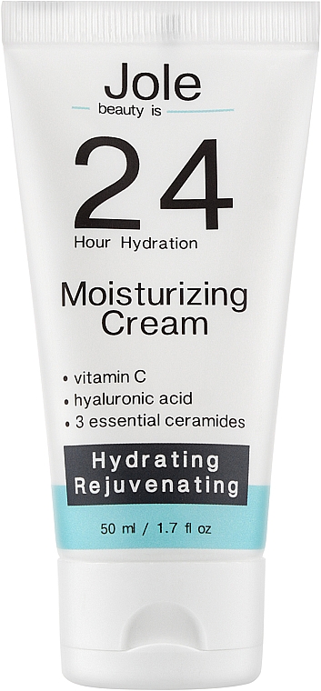 Krem nawilżający z kwasem hialuronowym i kompleksem ceramidów - Jole 24h Moisturizing Cream