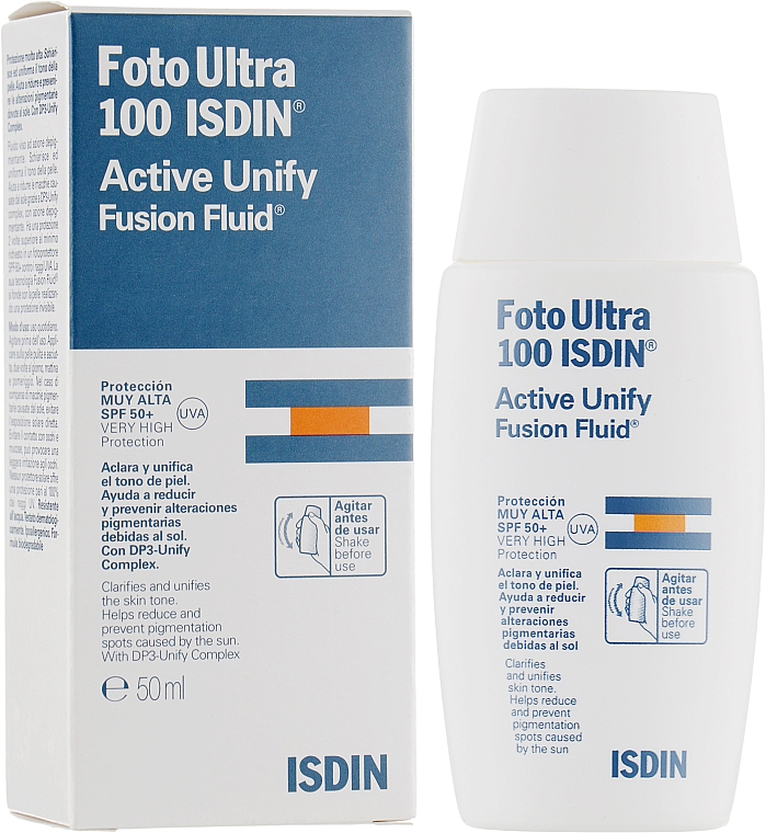 Płyn do mycia twarzy - Isdin Foto Ultra 100 Active Unify SPF 50+ — Zdjęcie N1