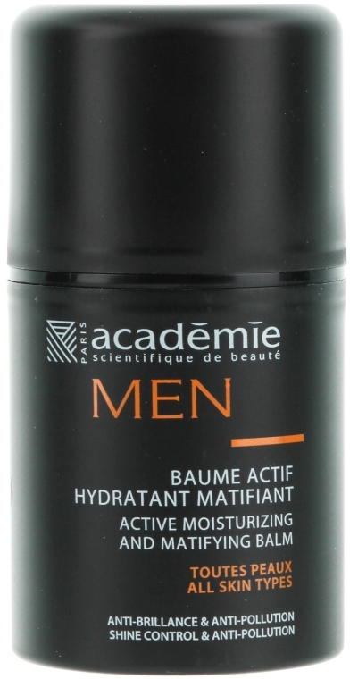 Aktywny balsam nawilżająco-matujący - Académie Men Active Moist & Matifying Balm — Zdjęcie N1
