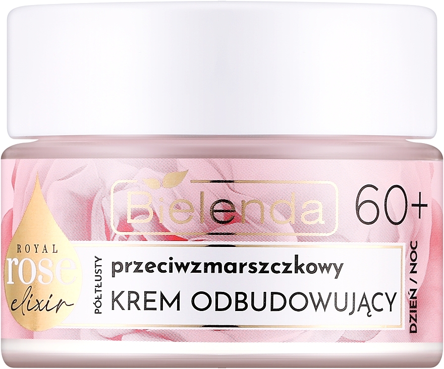 Regenerujący krem ​​przeciwzmarszczkowy do twarzy 60+ - Bielenda Royal Rose Elixir Face Cream — Zdjęcie N1