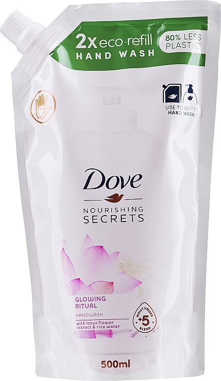 Mydło w płynie do rąk z ekstraktem z kwiatu lotosu i wodą ryżową - Dove Nourishing Secrets Glowing Ritual Handwash (uzupełnienie) — Zdjęcie N1
