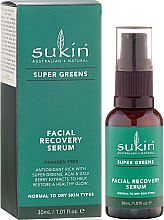 Regenerujące serum do twarzy - Sukin Super Greens Facial Recovery Serum — Zdjęcie N1