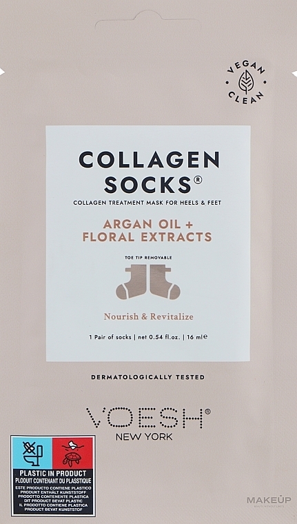 Kolagenowe skarpetki do stóp - Voesh Collagen Socks Intensive Collagen Treatment — Zdjęcie N1