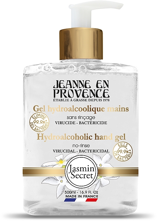 Jeanne en Provence Jasmin Secret - Antybakteryjny żel do rąk bez zmywania z dozownikiem — Zdjęcie N1
