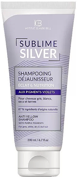 Szampon przeciw żółknięciu do włosów blond - Institut Claude Bell Sublime Silver Brightening and Nourishing Anti-Yellow Shampoo — Zdjęcie N1