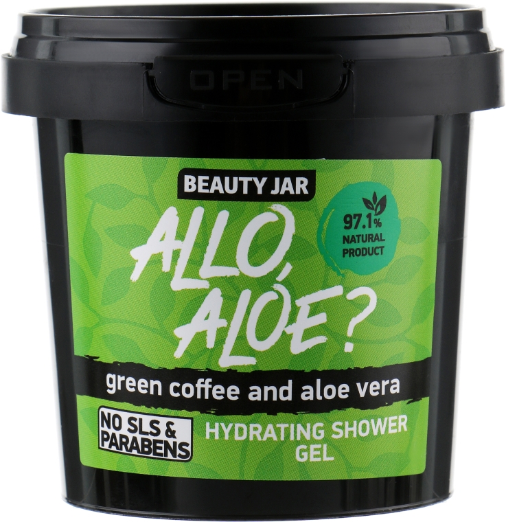 Nawilżający żel pod prysznic z zieloną kawą i aloesem - Beauty Jar Allo, Aloe? Hydrating Shower Gel — Zdjęcie N1
