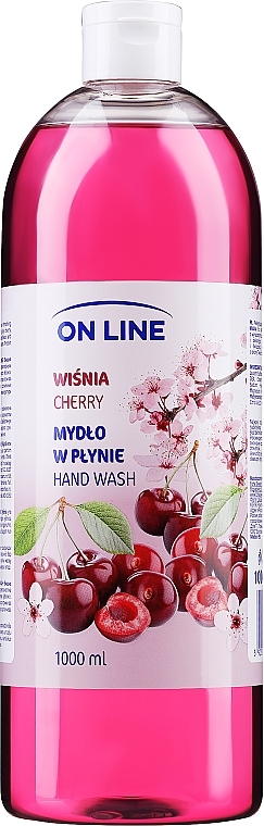 Mydło w płynie do rąk Wiśnia, bez dozownika - On Line Cherry Hand Wash — Zdjęcie N1