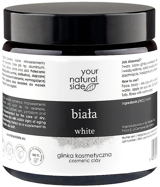 100% naturalna glinka biała - Your Natural Side Natural Clays Glinka Biala — Zdjęcie N1