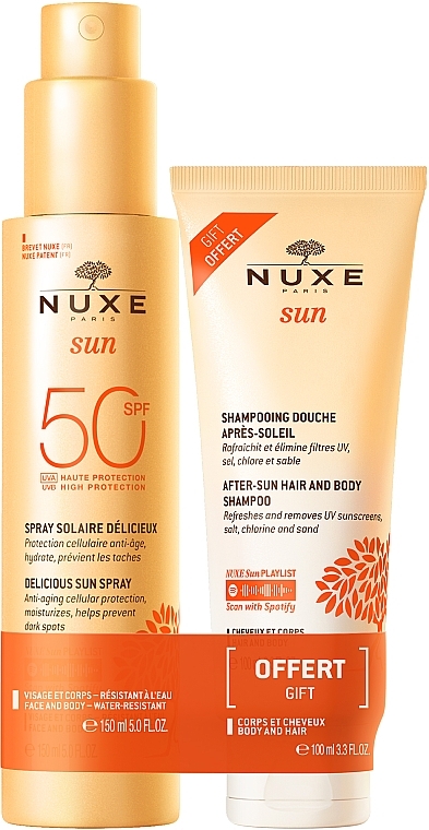 Zestaw - Nuxe Sun Set Summer Protection (spray/150ml + shmp/100ml) — Zdjęcie N1